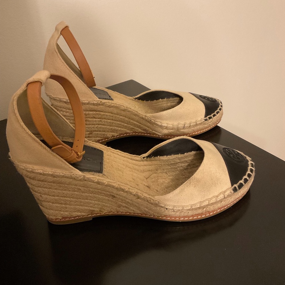 Tory Burch Color Block Wedge Espadrille Sandals - image 3